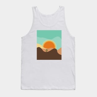 Arizona desert climate, sun and sand, cactus ideas, cactus not a hugger, sand mountains , orange moon Tank Top